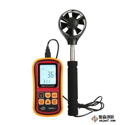 數(shù)字風(fēng)速計(jì)量程:0m/s~45m/s;精度:±3%